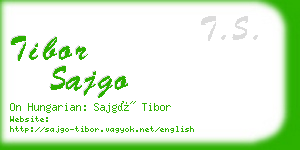 tibor sajgo business card